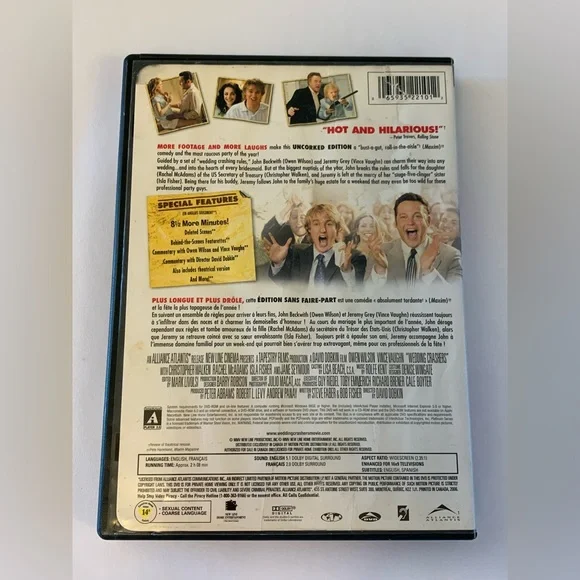 Wedding Crashers: Uncorked Edition DVD - Picture 2 of 3